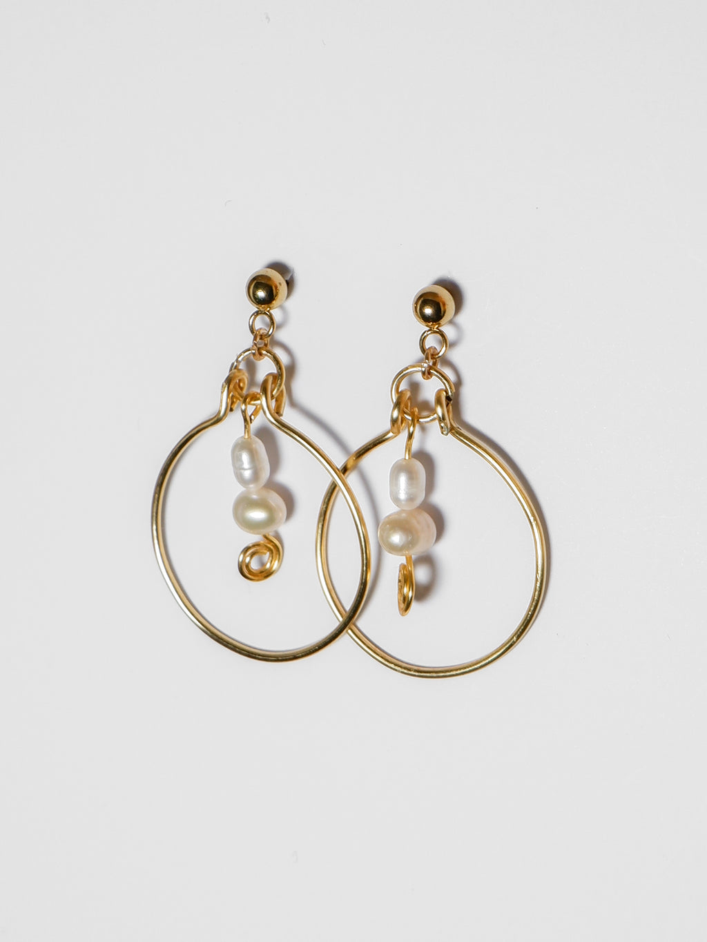 Pearl Hoop | Pearl Earrings