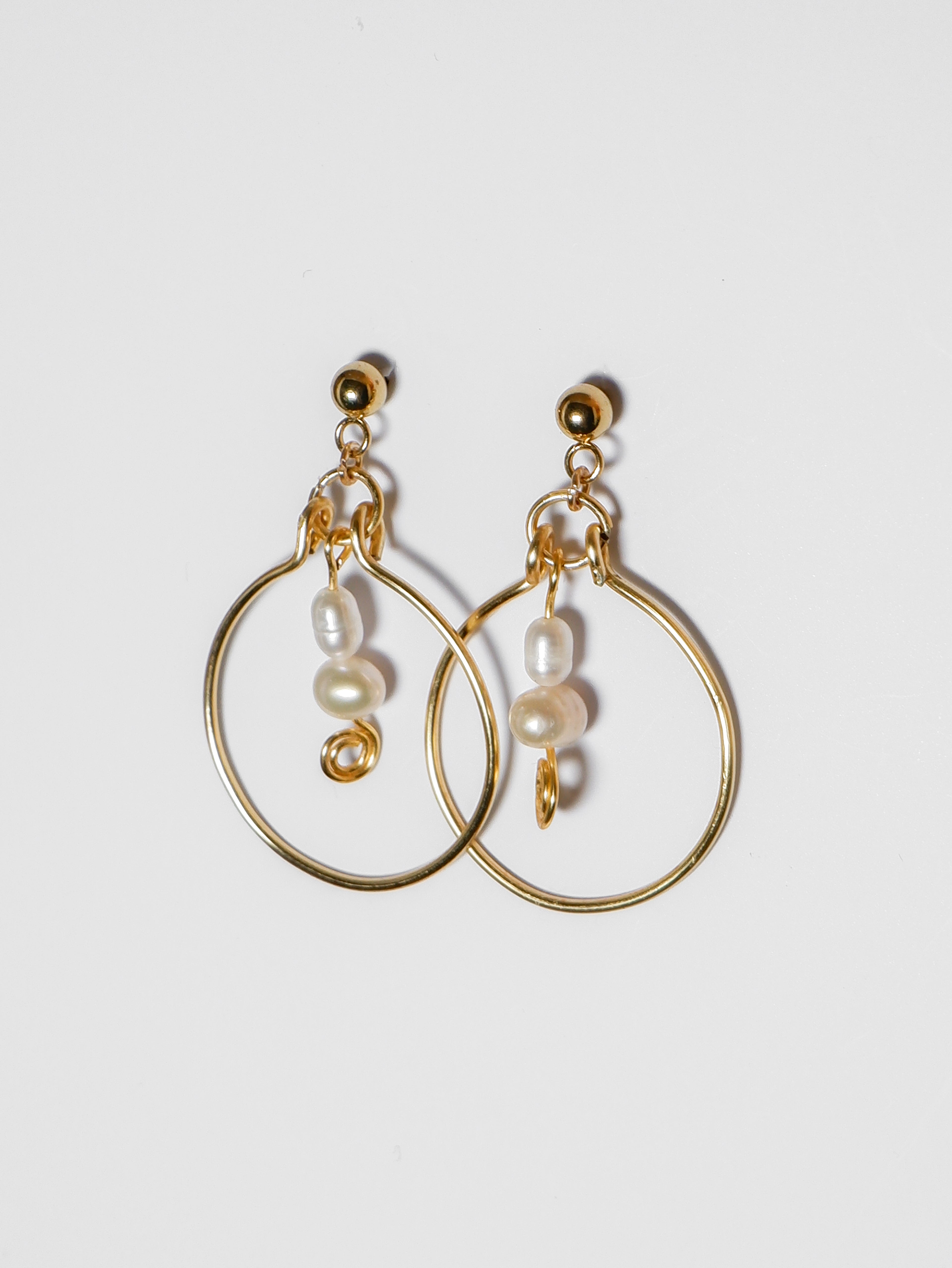 Pearl Hoop | Pearl Earrings